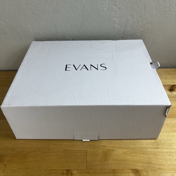 Evans Slide Sandal Riley Embossed Black Flat Studded Shoes Size 10 WIDE NEW - Picture 9 of 10